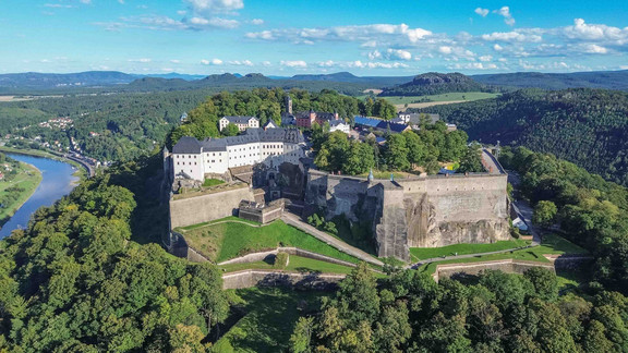 Festung Königstein auf dem Tafelberg