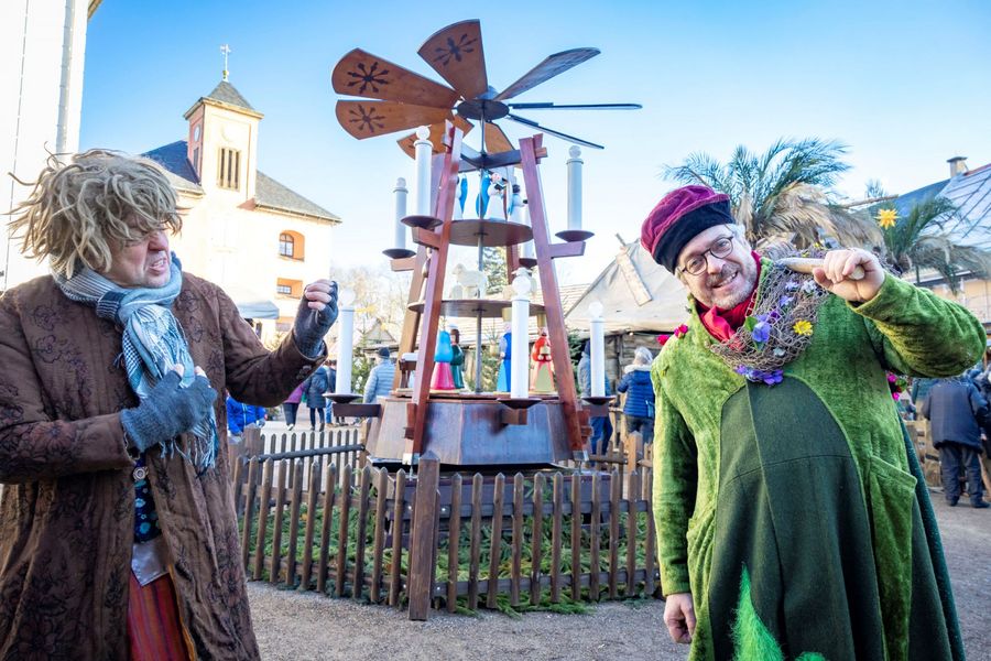 Moritz Röhl und Thomas Fedrowitz bringen beim After Work Advent klassische Dramen in aberwitzigen Kurzfassungen auf die Bühne, Foto: Marko Förster/Festung Königstein gGmbH