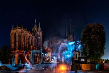 „Fausts Verdammnis“ von Hector Berlioz bei den Erfurter DomStufen-Festspielen 2023, Foto: Theater Erfurt, Lutz Edelhoff